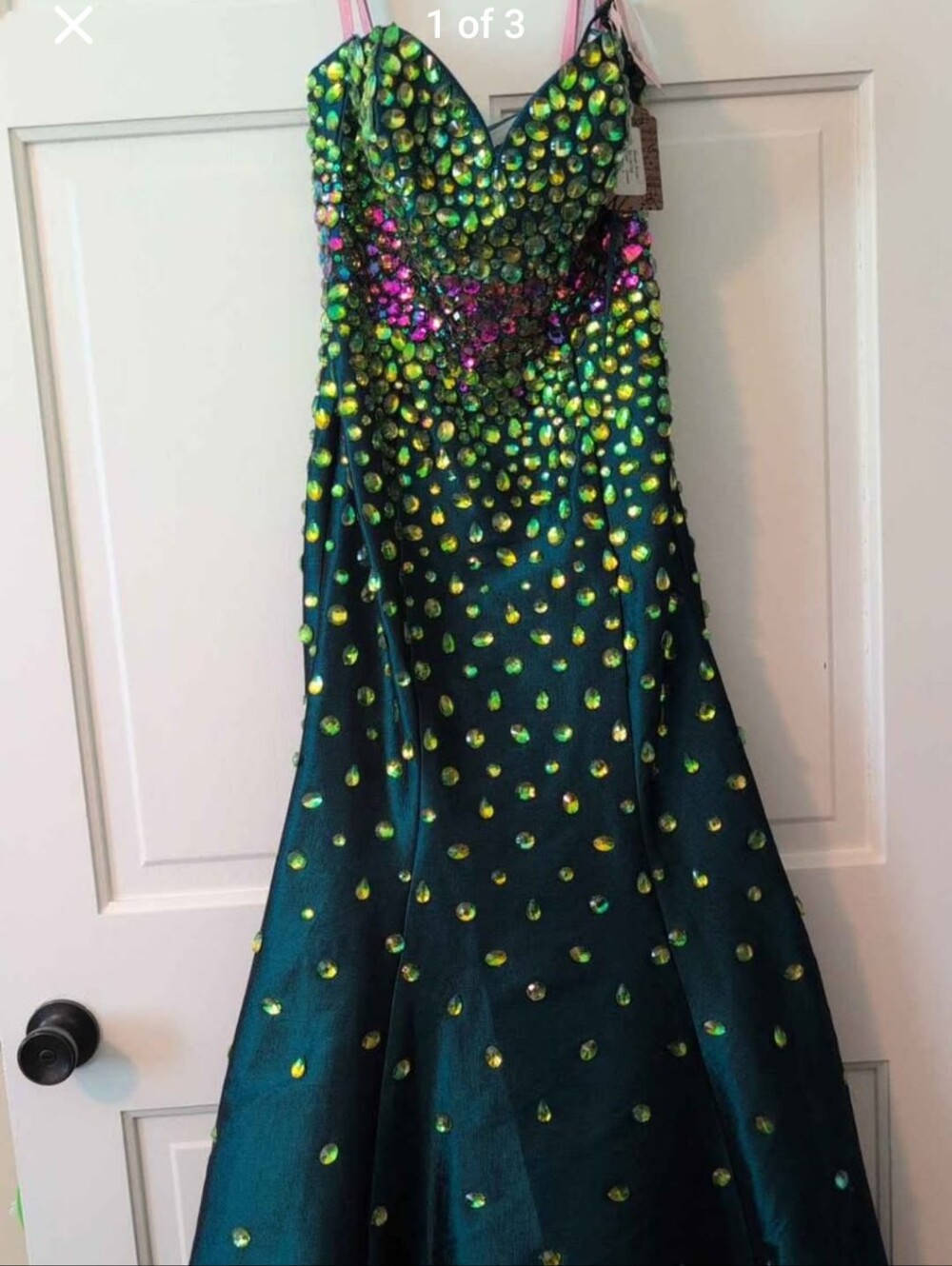 Blush Prom 9704 Emerald Green Mermaid Gown – Size 4 – NEW WITH TAGS
